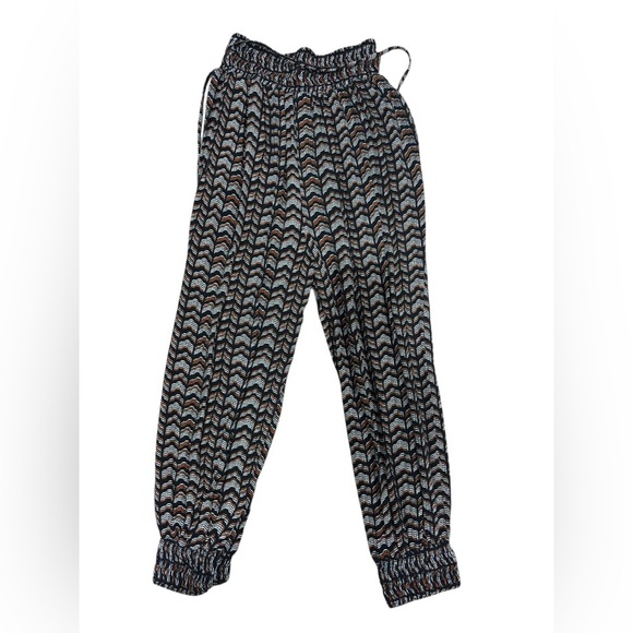 Anthropologie Women's Black Orange Aniya Pull On Balloon Jogger Pants XS EUC - Picture 13 of 13